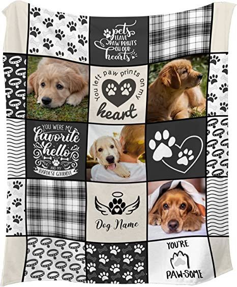 Dog Memorial Blanket Personalized with Photo - Loss of Dog Memorial Gifts Customized for Men, Women - Custom Pet Loss Sympathy Remembrance Grieving Gift Bedding Blanket Dog Memorabilia Ideas, Pet Memorial Blanket, Pet Dog Memorial, Dog Memorial Gift Ideas, Pet Remembrance Gifts, Dog Memory Ideas, Dog Remembrance Ideas, Dog Memorial Ideas, Memorial Rocks