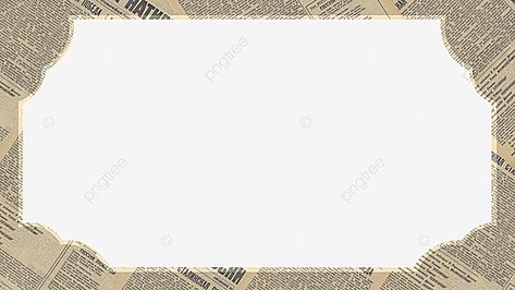 Newspaper Border, Newspaper Frame, White Square Frame, Newspaper Background, Newspaper Paper, Borders Free, Simple Borders, Vintage Newspaper, Scrapbook Background