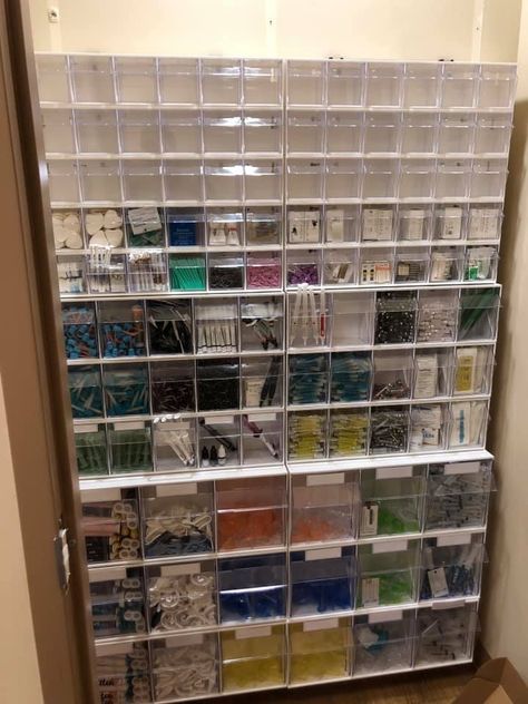 Dental Drawer Organization, Hospital Organization, Dental Organization, Dental Supply Organization, Vet Design, Dental Cabinets, Ortho Office, Orthodontist Office, Dental Design Interior