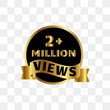 2 Million Views Logo, 1m Views Logo, 1 Million Views Logo, Celebration Background Design, Subscribe Logo, Instagram Border, Lens Flare Photoshop, Social Media Frame, Happy Birthday Logo