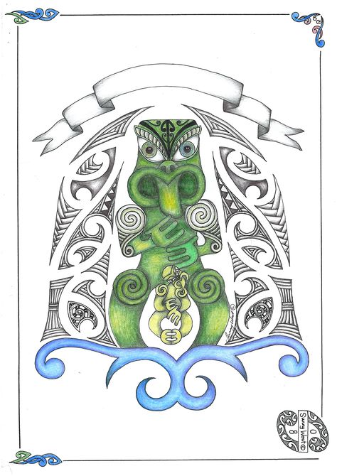 taniwha design, original design. Taniwha Art, Drop Bear, Te Reo Maori Resources, Maori Designs, Māori Culture, New Zealand Art, Maori Art, Maori Tattoo, Glass Painting