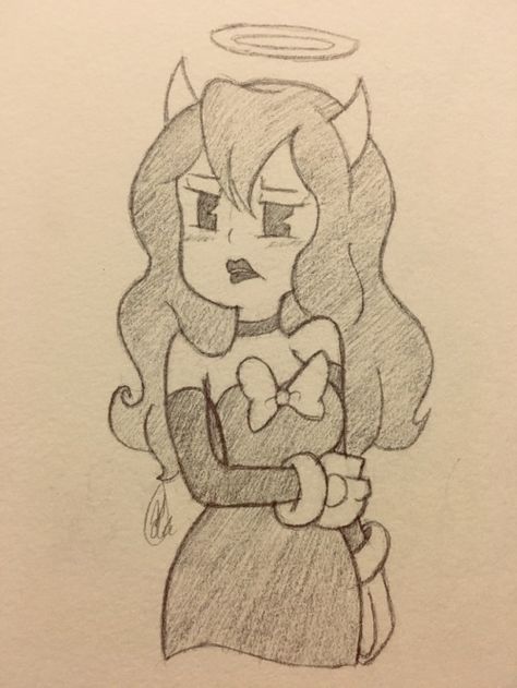 Alice Angel Cup Head, Splatoon Comics, Alice Angel, Angel Drawing, Anime Undertale, The Dancer, Ink Machine, Demon Art, Bendy And The Ink Machine