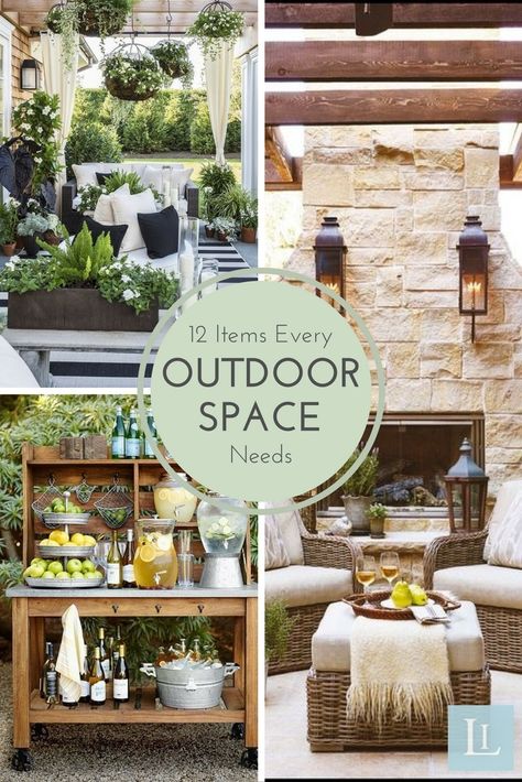 With summer just around the corner, it’s important to have a great place where you can enjoy the outdoors. Creating a functional and stylish outdoor living space is not much different than creating an indoor one, you just have to focus on how you plan to use the space, and what you will need to make it comfortable and inviting. This is why we have rounded up our favorite outdoor essentials to help you create the patio of your dreams! Outdoor Cupboard, Turf Backyard, Outdoor Shelves, Outdoor Cooking Area, Beautiful Outdoor Living Spaces, Outdoor Living Decor, Outdoor Party Decorations, Outdoor Essentials, Backyard Bbq