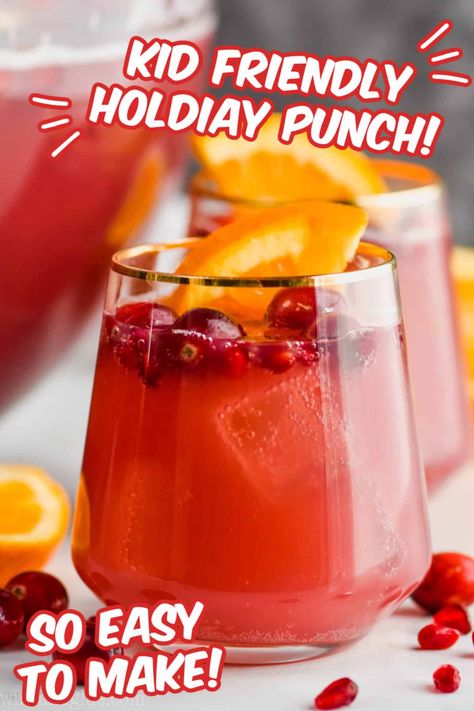 Non Alcoholic Christmas Punch, Holiday Punch Recipe, Steak Casserole, Skillet Corn, Kid Friendly Drinks, Amaretto Sour, Christmas Punch Recipes, Holiday Punch, Fudge Recipes Easy