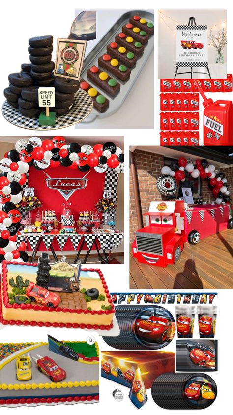 Cars Themed Party Inspirations Cars Movie Party Ideas, Cars Movie Night, Cars Themed Party, Cars Themed Birthday Party, Third Birthday Boys, Car Birthday Theme, Cars Theme Birthday Party, Boy Car, Car Themes