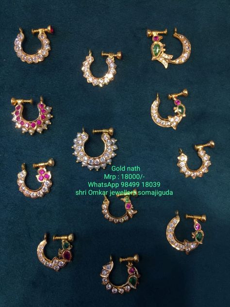 Gold nath WhatsApp 98499 18039 Gold Nath, Nath Nose Ring, Bridal Nose Ring, Nose Ring Jewelry, Rajputi Jewellery, Real Gold Chains, Black Beads Mangalsutra Design, Antique Bridal Jewelry, Bridal Diamond Jewellery