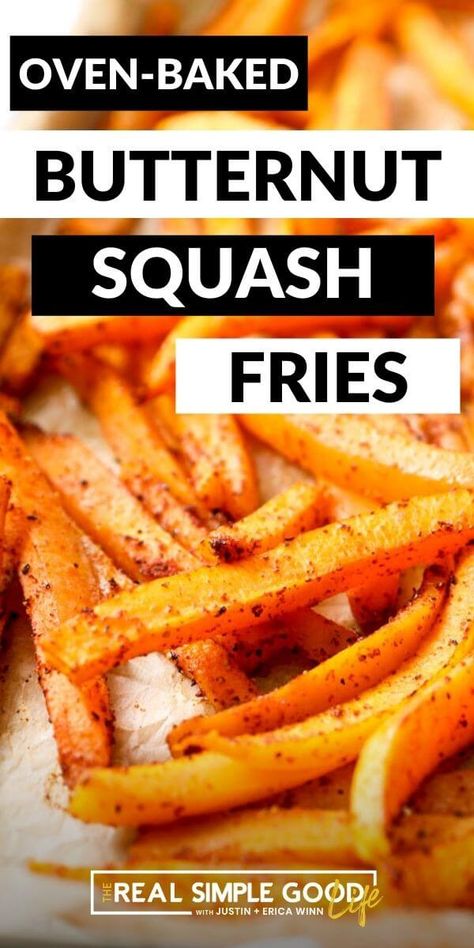 Butternut Squash Recipes Healthy, Butternut Squash Side Dish, Healthy Squash Recipes, Savory Butternut Squash, Butternut Squash Fries, Paleo Soups, Squash Fries, Veggie Side Dish Recipes, Baked Butternut Squash