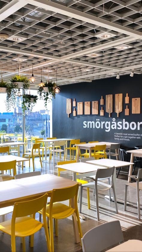 Ikea Restaurant Interior Design, Best Cafe Design, Ikea Restaurant, Pizza Store, Office Canteen, Cafe Furniture, Modern Office Design, Cupboard Design, Cafe Interior Design