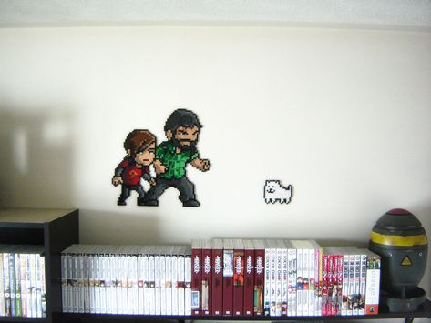 The Last of Us - Ellie and Joel Perler by Names76.deviantart.com on @DeviantArt Tlou Perler Beads, The Last Of Us Perler Beads, Beads Video, Ellie And Joel, Kitty Crafts, Kandi Ideas, Hello Kitty Crafts, Perler Crafts, Melty Beads