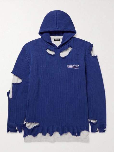 Balenciaga Hoodie Women, Ripped Hoodie, Vetements Hoodie, Balenciaga Clothes, Ripped Jacket, Balenciaga Hoodie, Bleaching Clothes, Demna Gvasalia, Layered Hoodie