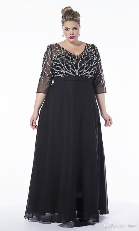 Plus Formal Dresses, Mother Of The Bride Plus Size, Plus Size Evening Gown, Evening Gowns With Sleeves, Plus Size Gowns, Plus Size Prom, Plus Size Formal Dresses, Evening Dresses Plus Size, Dresses Plus Size