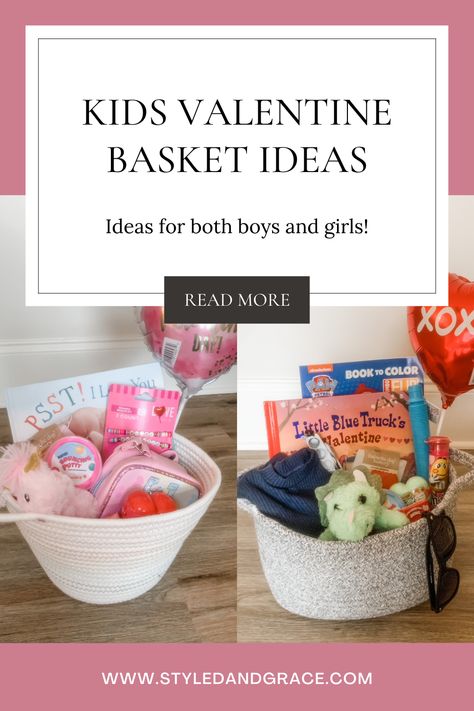 Valentine’s Day Baskets For Toddler Boy, Valentine’s Day Basket For Toddler Girl, Valentine’s Day For Toddler Girl, Toddler Boy Valentines Gifts, Valentine’s Day Kids Basket, One Year Old Valentines Ideas, Kid Valentine Basket Ideas, Toddler Valentine Basket, Valentines Gifts For Toddler Boys