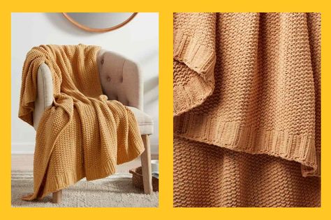 Target’s Popular Chenille Blanket Is 'Hands Down the Best' Throw, and It’s Up to 50% Off Knit Blanket Target, Target Casaluna Knit Blanket, Red Throw Blanket Target, Cute Throw Blankets Yellow, Cozy Blanket Yellow, Cable Knit Blankets, Chenille Blanket, Cuddle Blanket, Chenille Throw