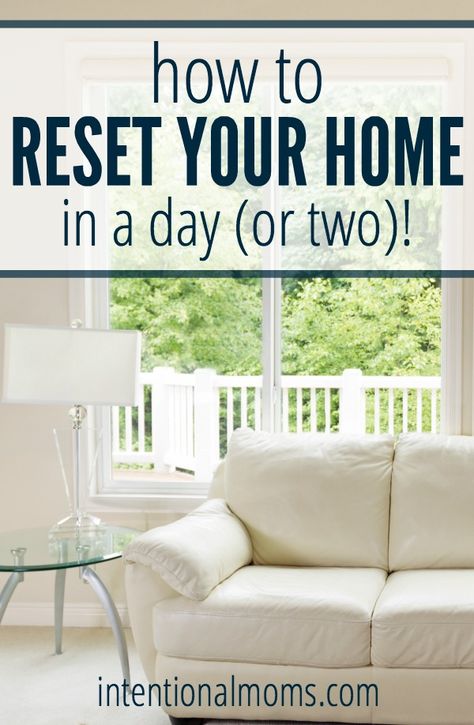 How to reset your home in a day (or two)! A peaceful home is possible. Home Reset, Reset Day, Things To Declutter, Human Psychology, Decluttering Ideas, Declutter Your Life, Organized Mom, Home Management, List Of Things