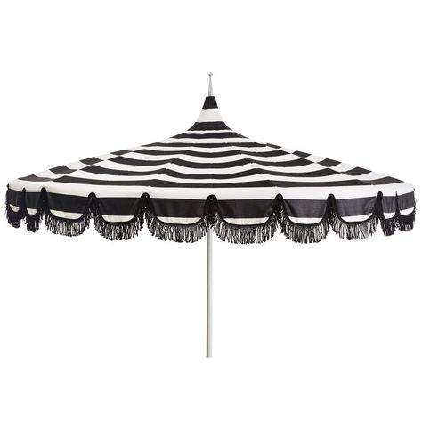 Aya Pagoda Patio Umbrella, White/Black Stripe Pagoda Patio, Outdoor Umbrella Stand, Garden Umbrella, Outdoor Stuff, Backyard Inspo, Pool Time, Outdoor Essentials, Family Room Design, Outdoor Umbrella