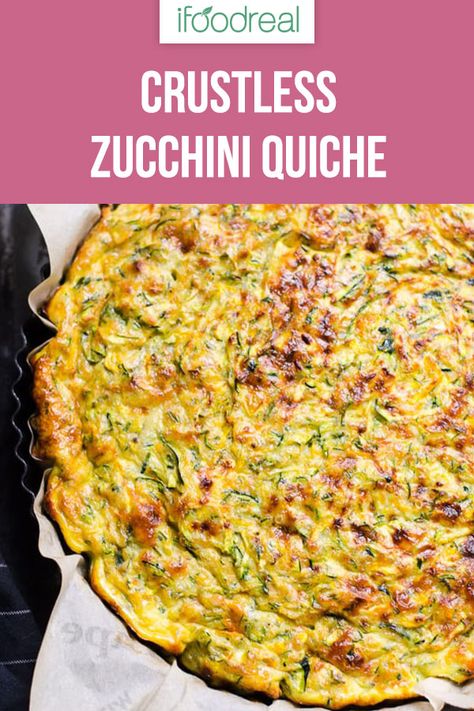 Crustless Zucchini Quiche, Zucchini Quiche Recipes, Dinner Zucchini, Zucchini Quiche, Healthy Family Recipes, Zucchini Parmesan, Zucchini Cheese, Zucchini Recipes Healthy, Grated Zucchini