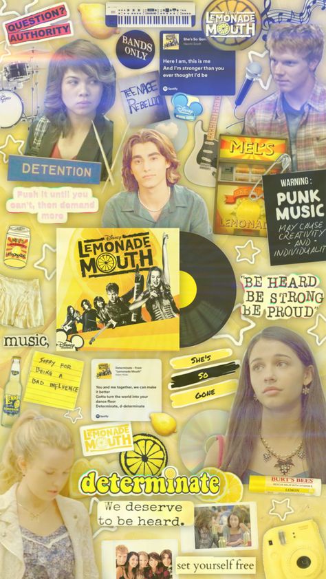 “gotta turn the world into your dance floor!! determinate, d- determinate!”#lemonademouth ⭐️🍋🎫 #films #yellow #music #punk #disneychannel Phone Wallpaper Disney, Lemonade Mouth, Wallpaper Disney, Disney Channel, Dance Floor, Nickelodeon, Lemonade, Tv Series, Phone Wallpaper