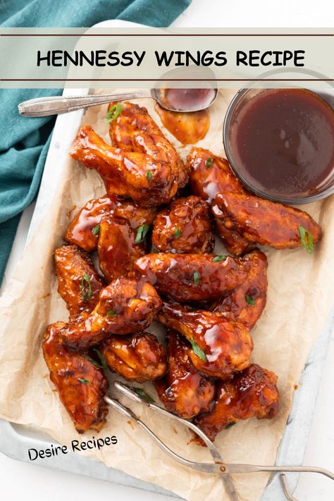 Raise the spirits at your dinner party or Christmas celebration with Hennessy Wings! This recipe adds a touch of sophistication to your gathering, featuring crispy wings glazed in a rich Hennessy-infused sauce. The result is a perfect blend of savory and sweet that's sure to impress your guests. Elevate your holiday feast with these Hennessy Wings and make your celebration truly unforgettable. 🍗🥃 #ChristmasRecipe #DinnerPartyDelight #HennessyWings Hennessy Chicken Wings Recipe, Hennessy Wings Recipe, Hennessy Wings, Pasta Monday, Oven Fried Chicken Wings, Perfect Baked Chicken, Baked Fried Chicken, Wings In The Oven, Bbq Sauce Chicken