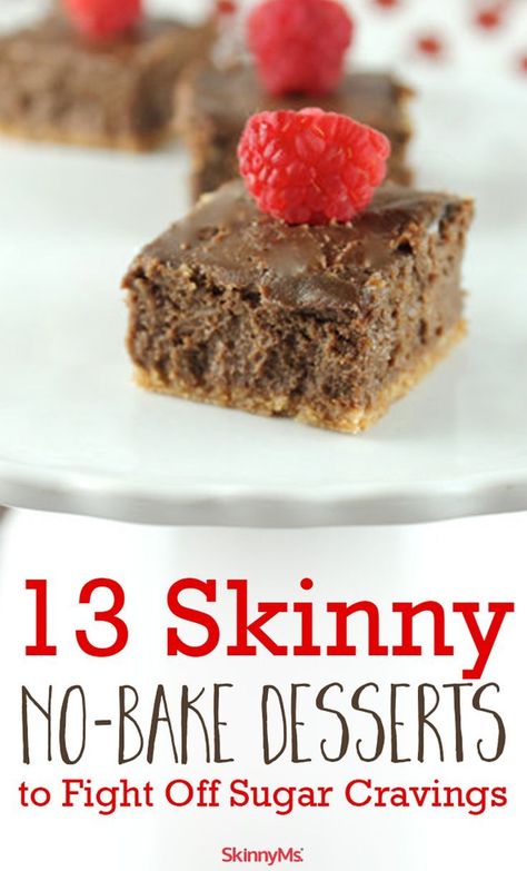 Having a sweet tooth can be the hardest part of losing weight but it doesn't have to be! Try these 13 Skinny No-Bake Desserts! #skinnyms #dessert #nobake Ww Desserts, Birthday Desserts, No Bake Snacks, Bake Desserts, The Hardest Part, Sugar Free Desserts, Sugar Cravings, Easy Baking Recipes, Healthy Sweets