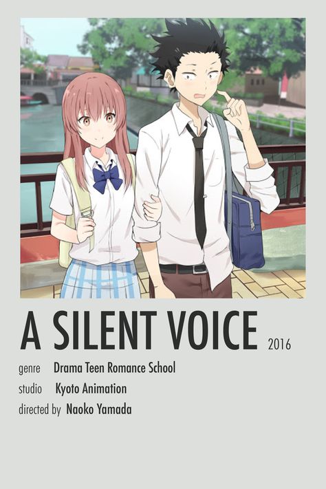 A Silent Voice Anime, Best Romance Anime, Film Posters Minimalist, Film Anime, Animes To Watch, Poster Anime, Kyoto Animation, Anime Printables, Good Anime To Watch