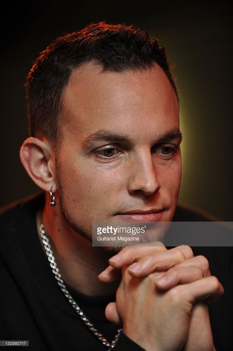 Mark Tremonti, lead guitarist of American rock bands Creed and Alter Bridge. During an interview on October 26, 2010, Colston Hall. Mark Tremonti, Alter Bridge, Lead Singer, Music Stuff, Guitarist, Role Models, Cool Bands, Rock Bands, Interview