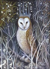 Notforgotten Farm : Happy Winter Solstice! Amanda Clark, Winter King, Happy Winter Solstice, Owl Art Print, Pastel Artwork, Happy Winter, Limited Edition Giclee, Chalk Pastels, Fairytale Art