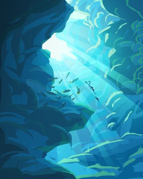 Underwater Illustration, Underwater Drawing, Underwater Background, Nature Illustrations, Underwater Theme, Underwater Scene, Water Illustration, Underwater Art, Background Drawing