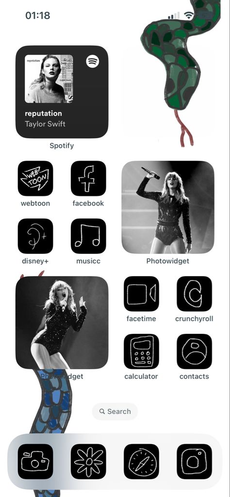 Snake Widget, Taylor Swift Homescreen Ideas, Reputation Widget, Taylor Swift Aesthetic Wallpaper Lyrics, Pink Heart Aura, Aesthetic Wallpaper Lyrics, Taylor Swift Widget, Reputation Snake, Chat Wallpaper Whatsapp