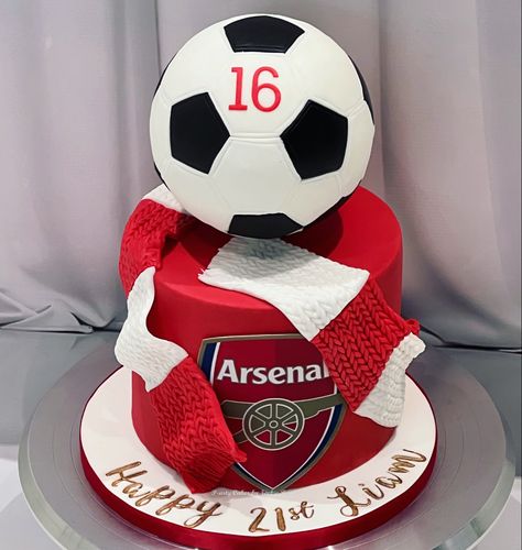 Arsenal Birthday Cakes For Men, Arsenal Cake Ideas Birthdays, Arsenal Cake, 30th Cake, Video Cake, Football Birthday Cake, Alphabet Cake, 30 Cake, 40th Cake