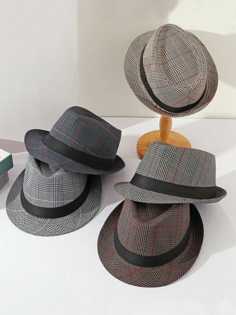 1 pieza Sombrero de Fedora a cuadros para hombre, sombrero de sol casual para caballeros de mediana edad primavera otoño, adecuado para uso diario Multicolor Casual,Calle,Bohemio,Vintage,Fiesta   Poliéster    Otoño,Primavera,Primavera/Otoño,Verano,Invierno,Todo,Primavera/Verano,Otoño/Invierno,Primavera/Verano/Otoño Men Accessories, size features are:Bust: ,Length: ,Sleeve Length: Spider Web Halloween Decorations, Gentleman Hat, Sequin Decor, Vintage Party, Mens Plaid, Hat For Man, Boho Vintage, Fedora Hat, Sun Hat