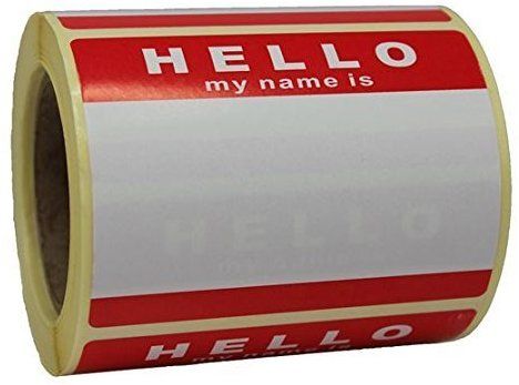 Roll of 250 'Hello My Name Is' Stickers / Name Tags - Red & White - 8cm x 6cm - No Logo: Amazon.co.uk: Office Products Hello My Name Is Sticker Graffiti, My Name Is Name Tag, Hello My Name Is Sticker, My Name Is Sticker, School Necessities, Stickers Name, Graffiti Names, Graffiti Stickers, Name Label