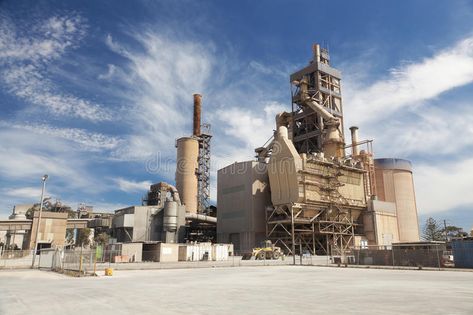 Cement factory. View of a cement factory against blue sky , #affiliate, #View, #factory, #Cement, #sky, #blue #ad Cement Factory, Empire State Building, Statue Of Liberty, Cement, Sky Blue, New York Skyline, Blue Sky, Statue, Stock Photos