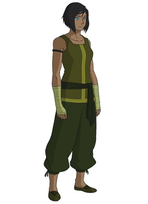 Korra Earth Outfit, Korra Short Hair, Korra Outfits, Atla Outfits, Lok Characters, Korra Cosplay, Avatar Clothing, Earth Nation, Tmnt 2003