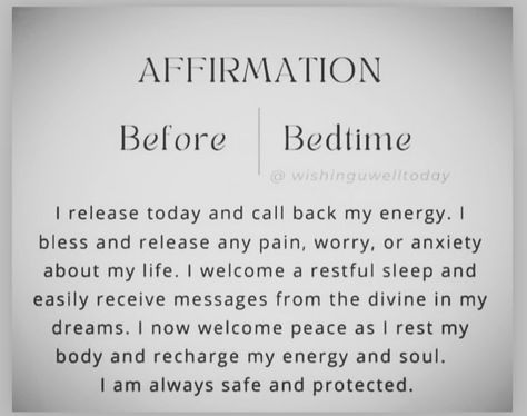 Healing Mantras Affirmations, Have A Restful Night, Yogi Quotes, Healing Mantras, Health Affirmations, Daily Mantra, Soul Healing, White Magic, Witchy Stuff