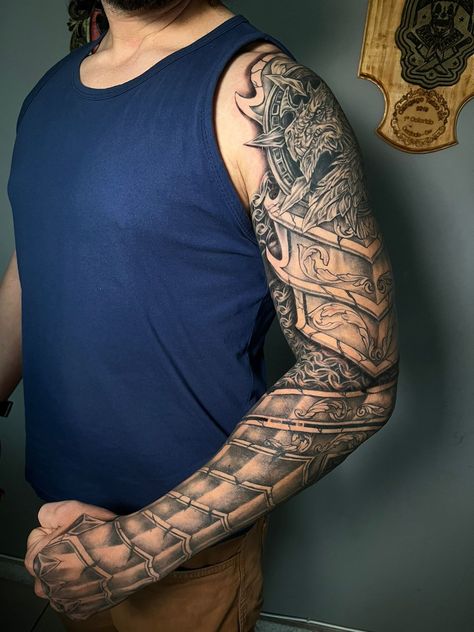 Tattoo Full Sleeve, Full Sleeve Tattoo, Sleeve Tattoo, Fantasy Games, Dragon Tattoo, Roleplaying Game, Arm Tattoo, Full Sleeve, Sleeve Tattoos