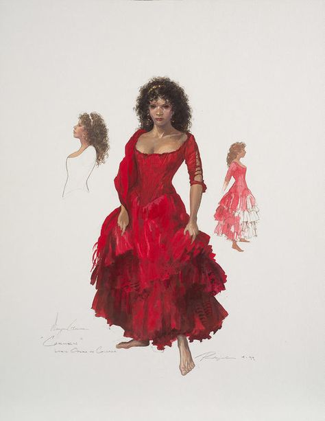 Robert Perdziola, Opera Costume Design, Carmen Opera, Mcnay Art Museum, Opera Costumes, Costume Sketches, Image Book, Costume Design Sketch, Hollywood Costume