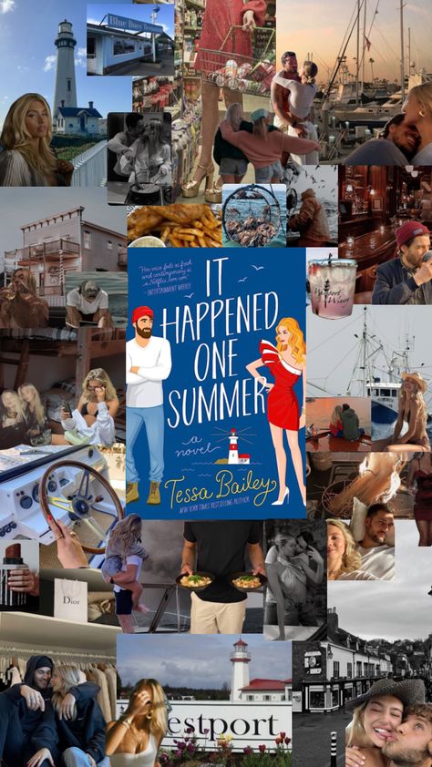 It Happened One Summer - Tessa Bailey #ithappenedonesummer #tessabailey It Happened One Summer, Tessa Bailey, Romcom Books, Fantasy Romance Books, Collage Book, Personal Library, Summer Books, Book Talk, One Summer