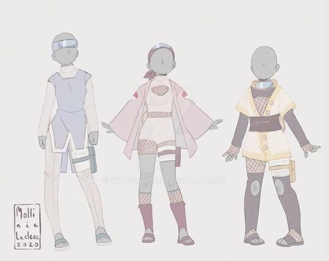 Boruto Outfits, Outfits Drawing Reference, Art Outfits Drawing, Outfits Adoptable, Naruto Oc Outfit, Naruto Outfits, Outfits Drawing, Naruto Clothing, Ninja Outfit