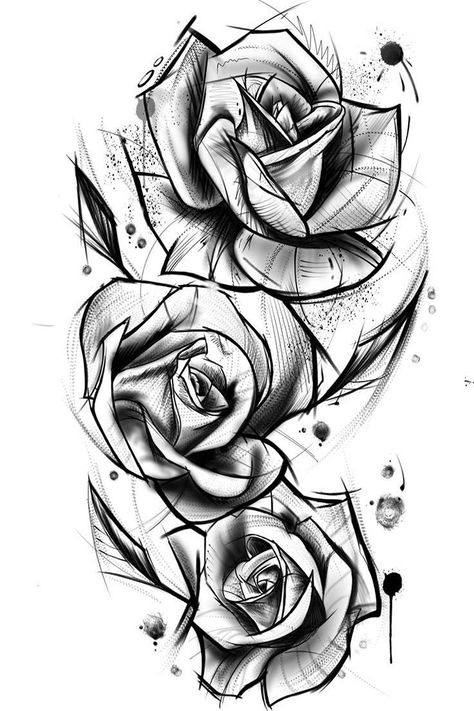 🔥I WILL CREATE SUPER ARTISTIC TATTOO DESIGN IN ANY STYLE.GO TO MY WEBSITE🔥 Tattoo drawings bring custom body art visions to life before ink touches skin. Sketches establish designs conveying personal meaning, integrating client vision with artistic style. Refining drawings finalizes exclusive artwork honoring identities and experiences. #tattoo #tattoos #tattoodrawings #tattoodesigndrawings #tattoodrawing #tattoodraws #tattoodraw #tattoodesignsdrawings #tattooartdrawing Men’s Flower Tattoo Design, Rose Tattoo Filler Ideas, Abstract Rose Tattoo Design, Sketchy Rose Tattoo, Skull Daisy Tattoo, Sketch Rose Tattoo, Abstract Rose Drawing, Men Floral Tattoo, Floral Tattoo Design Men