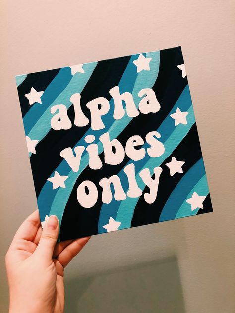 alpha omicron pi canvas, aopi canvas, sorority canvas, Big Little Canvas, Sorority Art, Funny Painting, Canvas Flowers, Canvas Aesthetic, Sorority Canvas, Trippy Painting, Simple Painting, Small Canvas Paintings