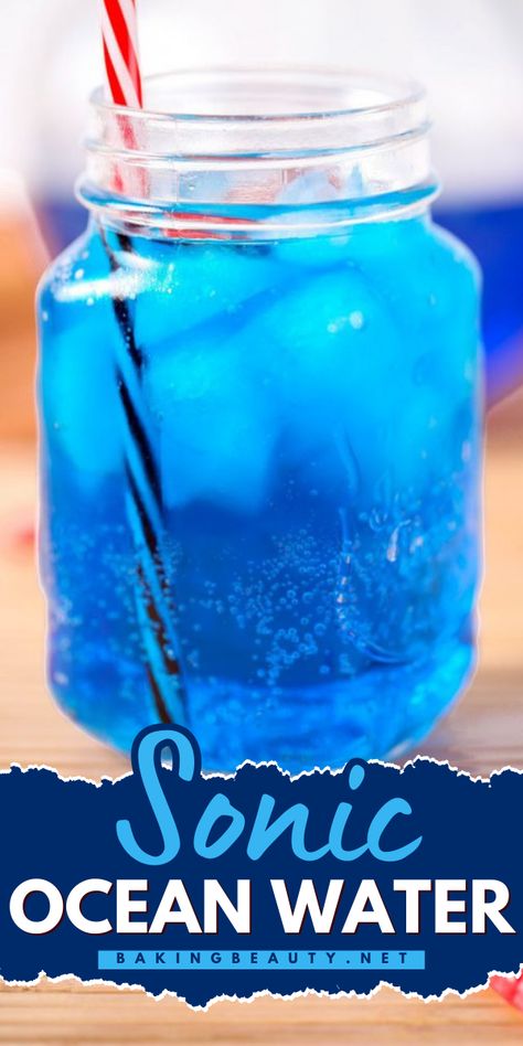 Craving a fun and refreshing drink? This Sonic Ocean Water recipe is a must-try for easy Labor Day party drinks. A blue beverage with a lemon-lime flavor and a hint of coconut, it's a fantastic summer cocktail idea! Sonic Ocean Water Recipe, Ocean Water Recipe, Ocean Water Drink, Sonic Ocean Water, Easy Drinks To Make, Labor Day Party, Lime Drinks, Easy Labor, Fun Drinks Alcohol