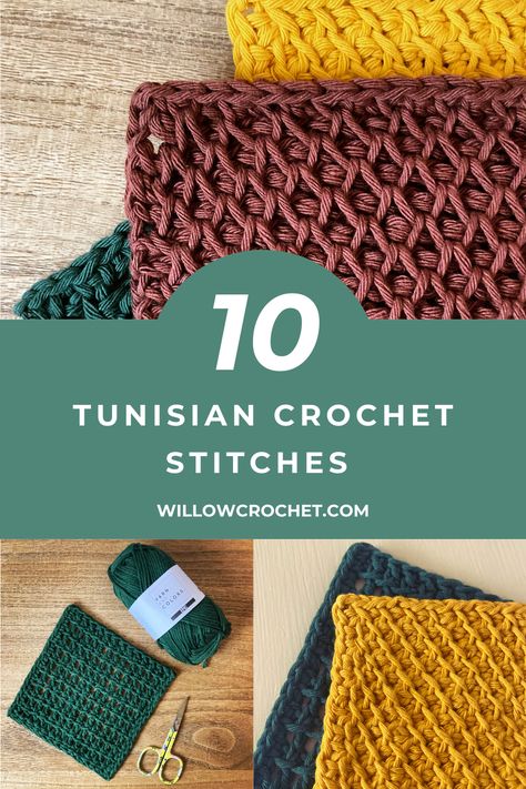 Crochet Tuscan Blanket, Tunisian Crochet Patchwork Blanket, Tunisian Crochet Bamboo Stitch, Tuscan Crochet How To, Tunisian Double Crochet Stitch, Tuscan Crochet Patterns, Tunsinian Crochet Blanket, Tunisian Crochet Squares Blanket, Tuscan Stitch Crochet