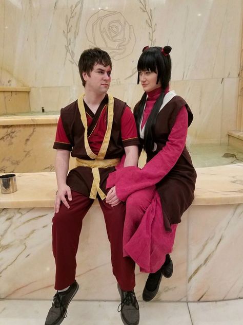 Zuko And Mai Costume, Zuko And Mai, Mai Cosplay, Mai And Zuko, Avatar Cosplay, Prince Zuko, Avatar Zuko, Trendy Halloween Costumes, Costumes Ideas