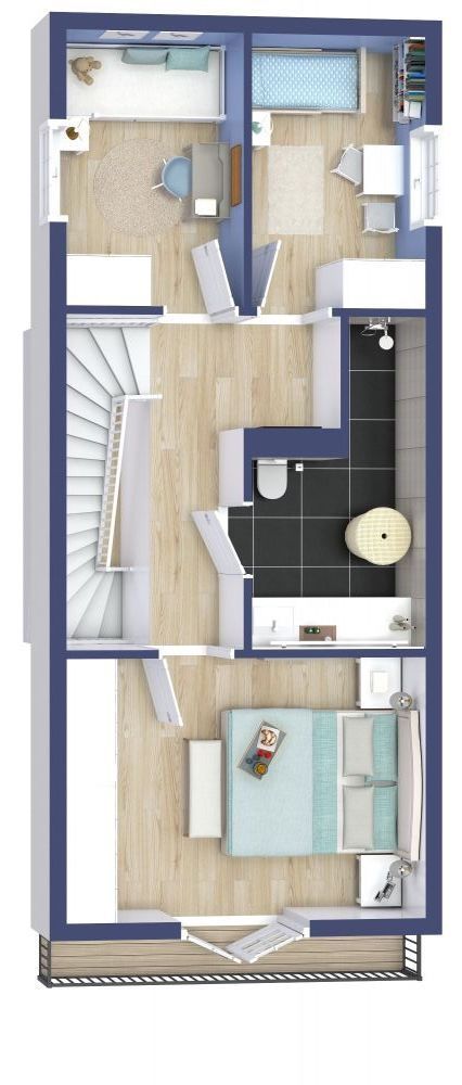 Tap to see more of this 3 bedroom house plan, and get more floor plan inspiration from our Floor Plan Gallery. #roomsketcher #3bedroomhouse #houseplan #floorplan #3bedhouse 3 Bedroom House Plan, Three Bedroom House Plan, Three Bedroom House, 3 Bedroom House, Bedroom House Plans, House Floor Plans, 3 Bedroom, House Plan, Floor Plan