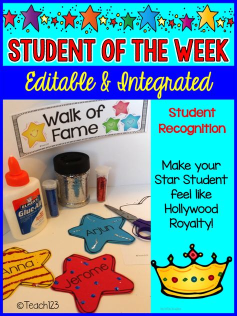 Student Of The Week, Beginning Of Kindergarten, School Climate, Teaching Elementary School, All About Me Preschool, Star Students, Back To School Hacks, Primary Teachers, Teaching First Grade