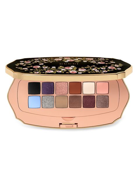 Shop Gucci Beauté Des Yeux Floral Eyeshadow Palette | Saks Fifth Avenue Blues And Neutrals, Gucci Makeup, Gucci Beauty, Flora Pattern, Gucci Flora, New Eyeshadow Palettes, Eye Palettes, Makeup Eyeshadow Palette, Manhattan Toy