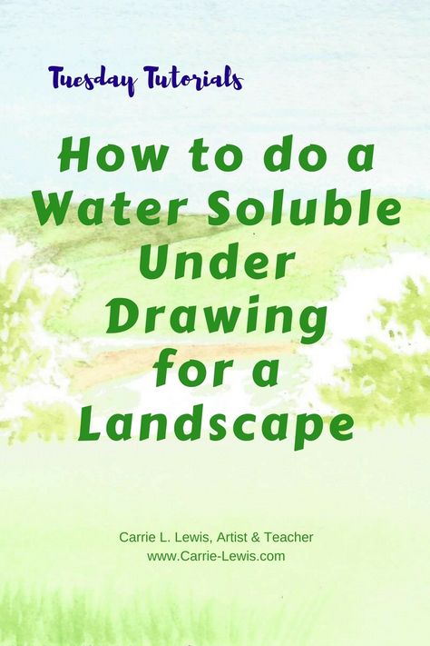 Learn how to draw a water soluble under drawing for a landscape on the back of Stonehenge Aqua 140lb watercolor paper. Water Soluble Oil Paint, Water Color Pencils, Watercolor Pencil Art, Watercolor Pencil, Pencil Painting, Colored Pencil Techniques, Printmaking Art, Illuminated Letters, Encaustic Painting