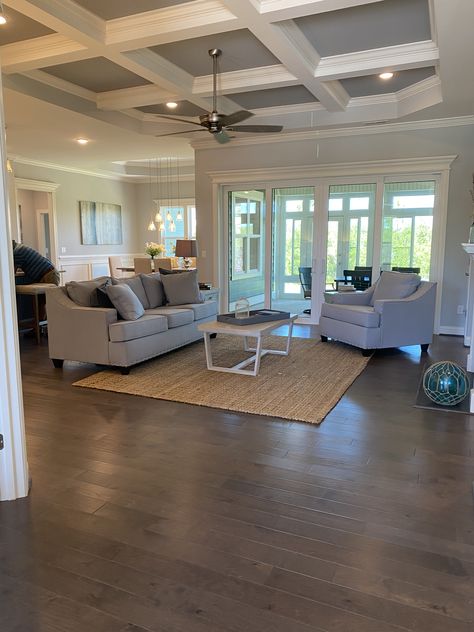 Family Room Tray Ceiling, Cofford Ceilings, Painting Coffered Ceiling Ideas, Trace Ceiling Ideas, Painted Coffered Ceiling Ideas, White Coffered Ceiling, Coffered Ceiling Paint Ideas, Coffered Ceiling Ideas Living Room, Coffered Ceiling Ideas