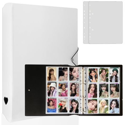 PRICES MAY VARY. Keep your photocard collection organized and secure with the CeyiJun Minimalist Photocard Binder. This A4-sized binder comes with 20 high-quality inner refills, each containing 18 pockets, giving you a total of 360 pockets to store your photocard collection. The binder is made from durable materials that will keep your collection safe from damage, and the acid-free pages will help to prevent your cards from fading or discoloring over time. The minimalist design of the binder is Kpop Minimalist, Photocard Collection, Photocard Binder, Ceiling Fan In Kitchen, White Photo, Binders, D Ring, Photo Album, Minimalist Design