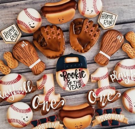 First Birthday Theme Boy, Baseball Theme Birthday, Birthday Cupcakes Decoration, Baseball First Birthday, Baby First Birthday Themes, Ideas Cupcakes, Cookies Birthday, Boys 1st Birthday Party Ideas, Baby Boy 1st Birthday Party